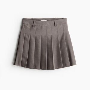 H&M Charcoal Pleated Mini Skirt